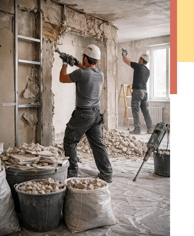 Демонтажные работы в Дагестанских Огнях от 2787 руб. — услуги и цена под ключ | ОТДЕЛОЧНИК-Дгс