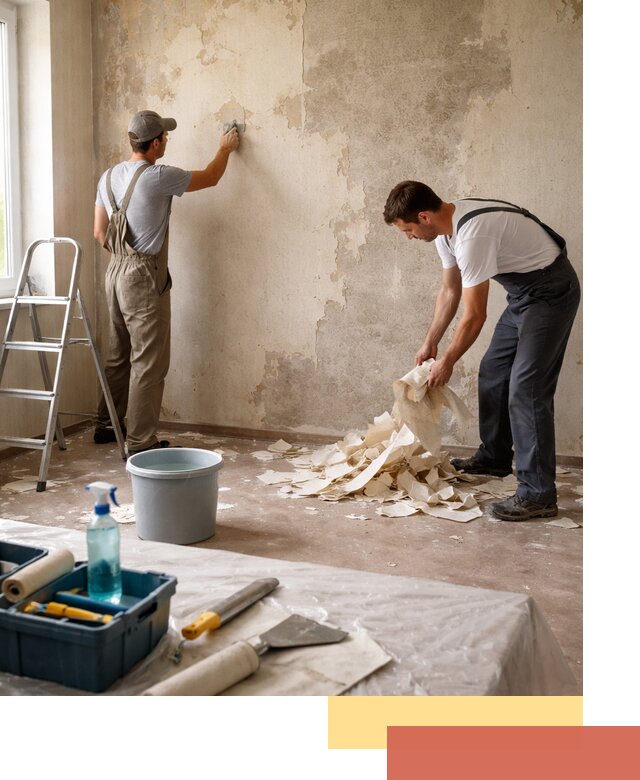 Снятие старых обоев в Дагестанских Огнях быстро и качественно