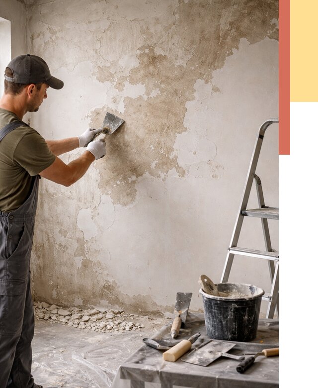 Снятие старой шпаклевки в Дагестанских Огнях от 1910 руб. — быстро и недорого | ОТДЕЛОЧНИК-Дгс