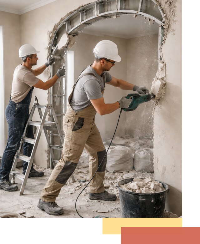 Демонтаж гипсокартонной арки в Дагестанских Огнях быстро и аккуратно