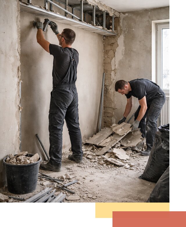 Демонтаж короба из гипсокартона в Дагестанских Огнях быстро и аккуратно