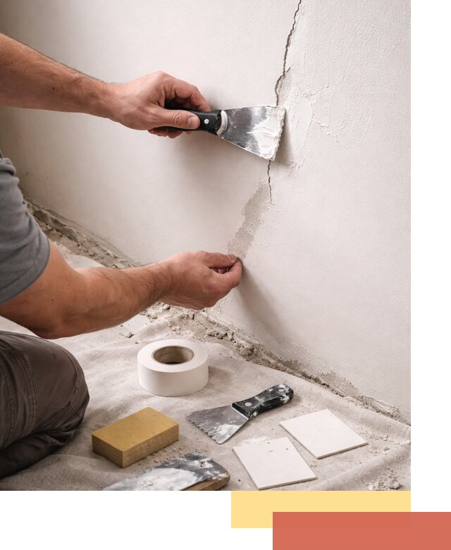 Заделка трещин и сколов в стенах и потолках в Дагестанских Огнях