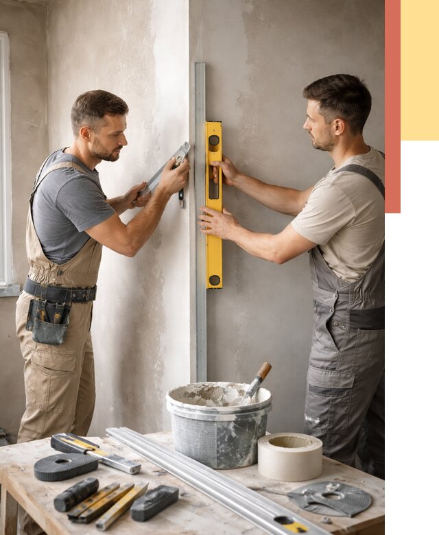 Выведение углов стен в Дагестанских Огнях от 1910 руб. быстро и недорого | ОТДЕЛОЧНИК-Дгс