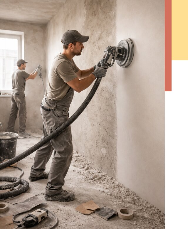 Шлифовка стен в Дагестанских Огнях от 1239 руб/м2 — быстро и недорого | ОТДЕЛОЧНИК-Дгс