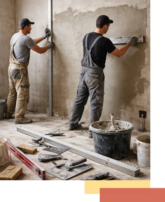 Профессиональная штукатурка стен под плитку в Дагестанских Огнях
