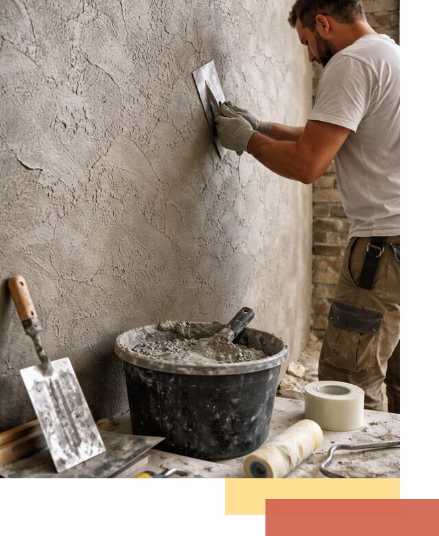 Декоративная штукатурка лофт в Дагестанских Огнях — отделка стен и потолков