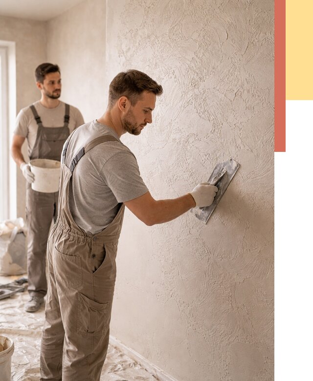 Фактурная штукатурка стен в Дагестанских Огнях от 4336 руб./м² — заказать под ключ | ОТДЕЛОЧНИК-Дгс