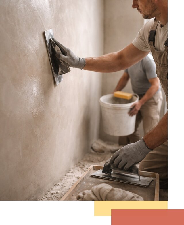 Нанесение марокканской штукатурки таделакт в Дагестанских Огнях