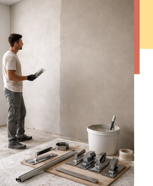 Нанесение микроцемента на стены в Дагестанских Огнях от 3303 руб./м2 под ключ | ОТДЕЛОЧНИК-Дгс