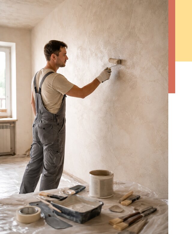 Нанесение лессирующей краски по декоративке в Дагестанских Огнях от 1807 руб. | ОТДЕЛОЧНИК-Дгс