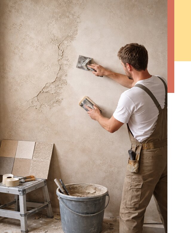 Ремонт декоративной штукатурки в Дагестанских Огнях от 4645 руб. под ключ | ОТДЕЛОЧНИК-Дгс