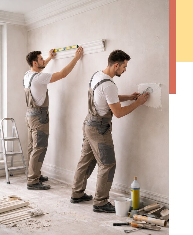 Монтаж лепнины на стены в Дагестанских Огнях от 4645 руб. — недорого, быстро | ОТДЕЛОЧНИК-Дгс