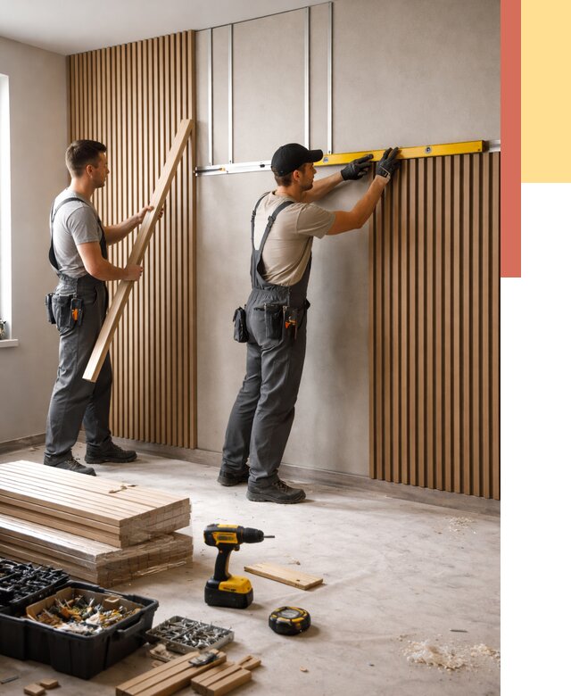 Монтаж реечных панелей на стены в Дагестанских Огнях от 1239 руб. — быстро и недорого | ОТДЕЛОЧНИК-Дгс