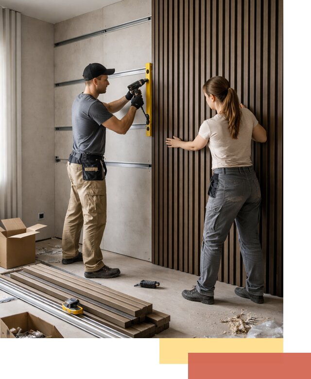 Монтаж реечных панелей на стены в Дагестанских Огнях