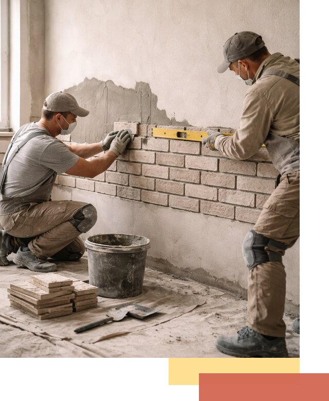 Монтаж декоративного кирпича профессионально в Дагестанских Огнях