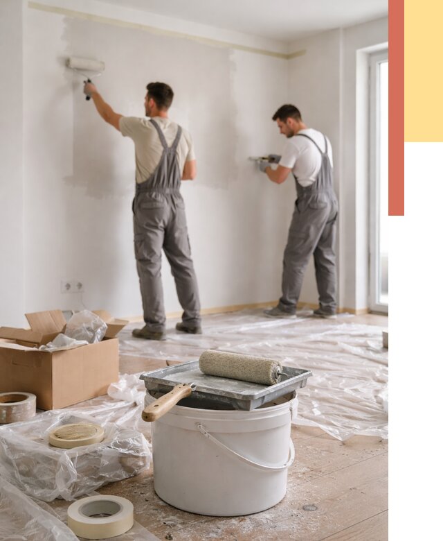 Покраска стен в квартире в Дагестанских Огнях от 2581 руб/м2 — быстро и недорого | ОТДЕЛОЧНИК-Дгс