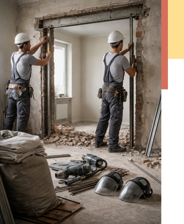 Расширение дверного проема в Дагестанских Огнях от 12904 руб. под ключ | ОТДЕЛОЧНИК-Дгс