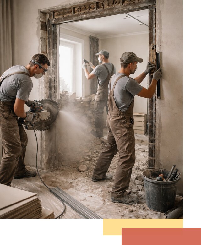 Расширение дверного проема под установку новой двери в Дагестанских Огнях