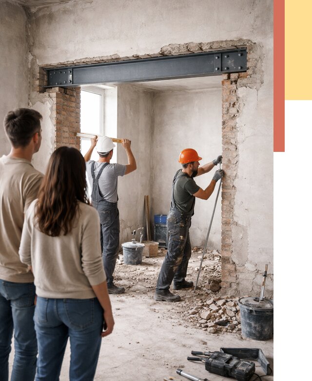 Усиление проема в стене в Дагестанских Огнях от 9807 руб. — усиление дверного проема металлоконструкцией | ОТДЕЛОЧНИК-Дгс