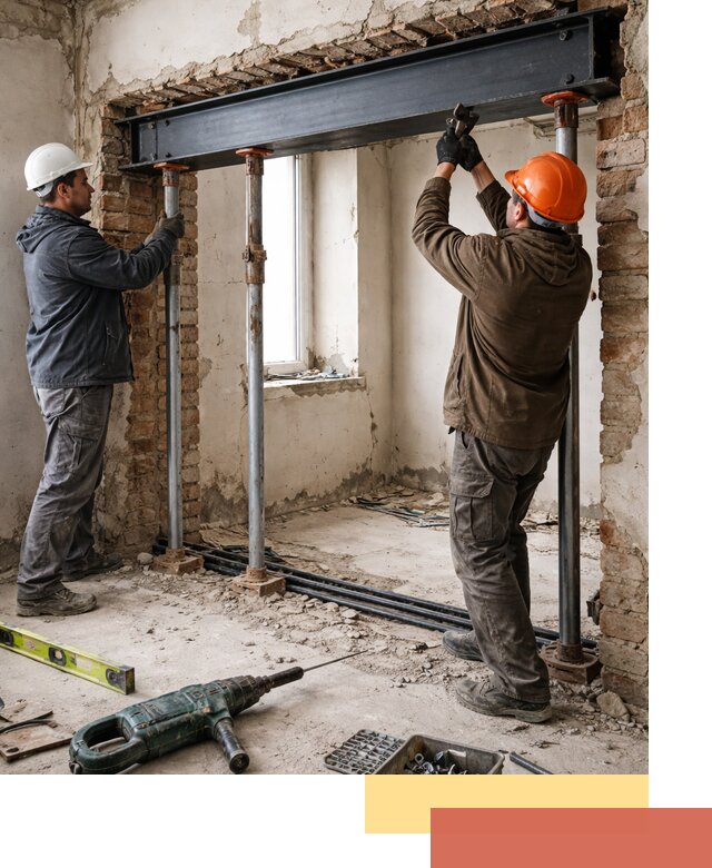 Усиление проема в стене в Дагестанских Огнях для расширения и безопасности