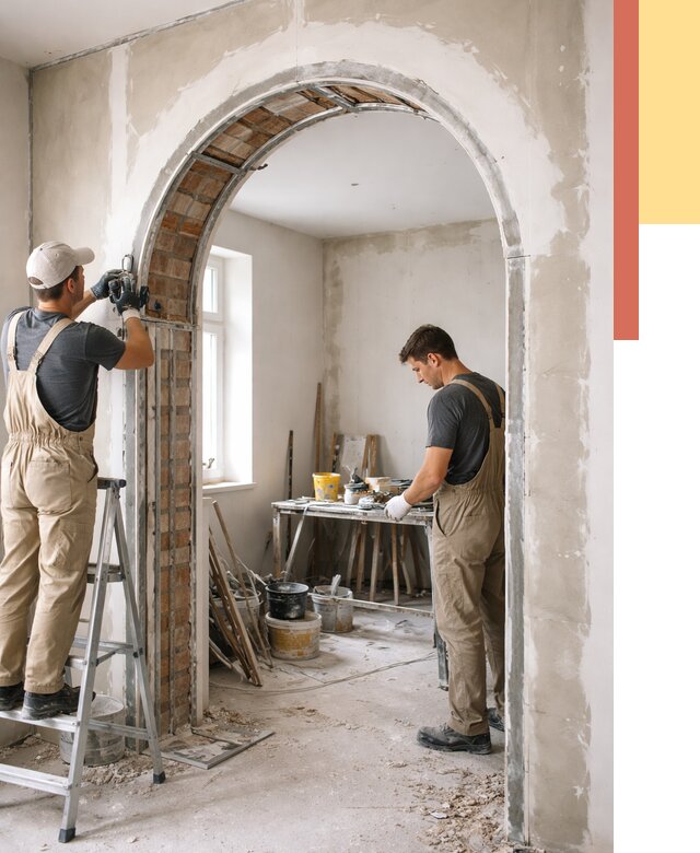 Устройство арочного проема в Дагестанских Огнях от 9807 руб. под ключ — быстро и недорого | ОТДЕЛОЧНИК-Дгс