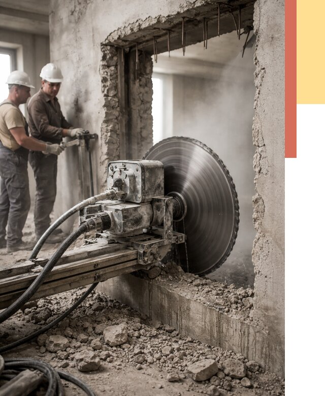 Алмазная резка проемов в Дагестанских Огнях от 4645 руб. быстро и недорого | ОТДЕЛОЧНИК-Дгс