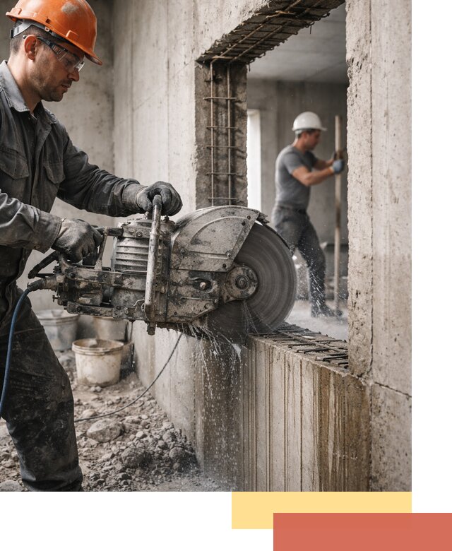 Алмазная резка проемов в Дагестанских Огнях быстро и точно