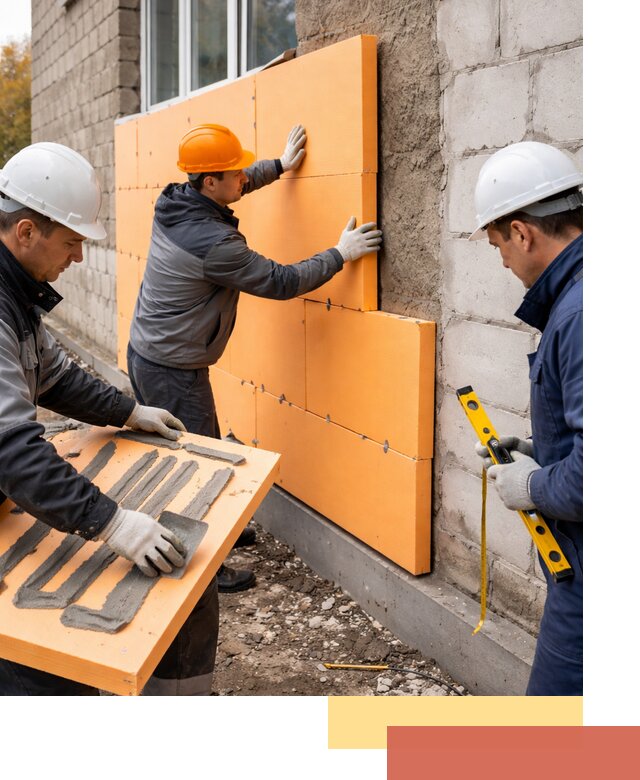 Утепление фасада пеноплексом под ключ в Дагестанских Огнях