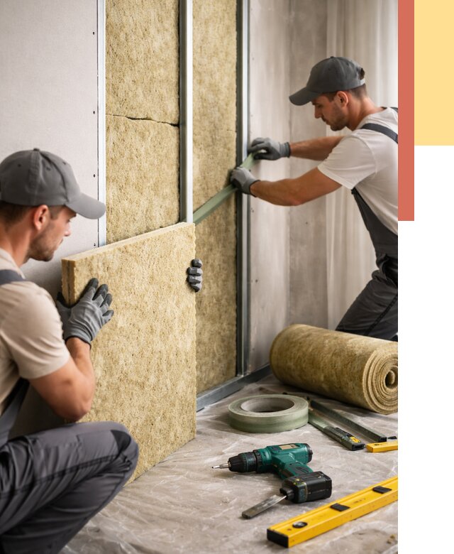 Шумоизоляция стен в Дагестанских Огнях под ключ от 1910 руб. | ОТДЕЛОЧНИК-Дгс