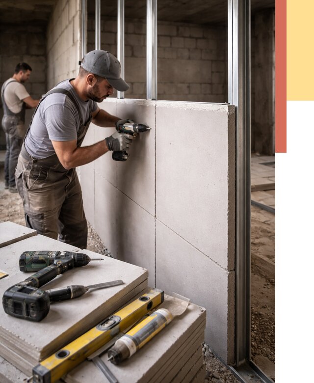 Кладка влагостойких перегородок ПГП в Дагестанских Огнях от 1239 руб. под ключ | ОТДЕЛОЧНИК-Дгс