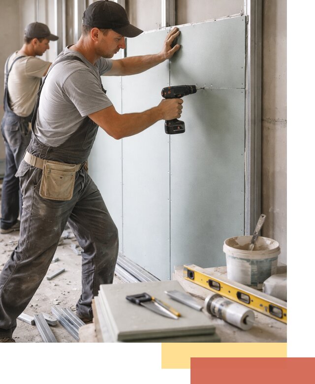 Кладка влагостойких перегородок ПГП в Дагестанских Огнях