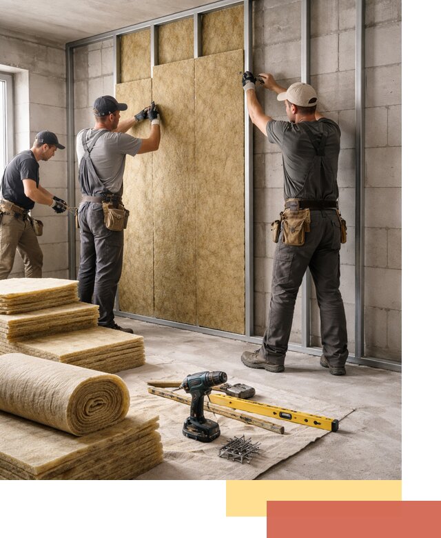 Шумоизоляция перегородок из блоков в Дагестанских Огнях — монтаж и защита шумоизоляцией