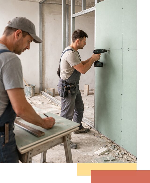 Перегородки из влагостойкого гипсокартона под ключ в Дагестанских Огнях