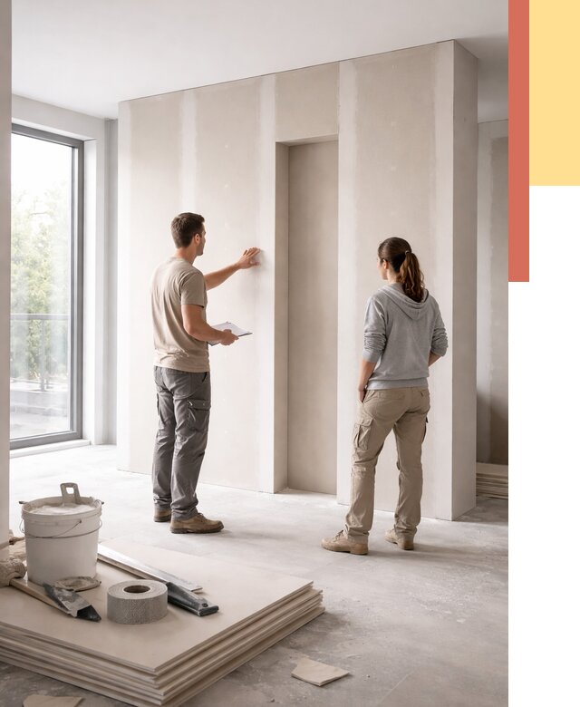 Зонирующая перегородка из гипсокартона в Дагестанских Огнях от 2890 руб. под ключ | ОТДЕЛОЧНИК-Дгс