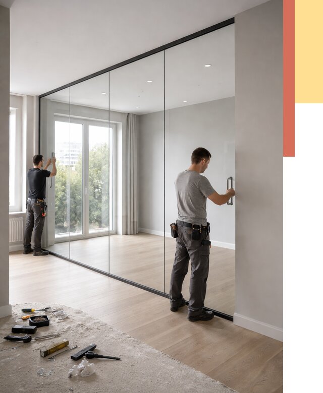 Изготовление стеклянных перегородок в Дагестанских Огнях от 12749 руб. под ключ | ОТДЕЛОЧНИК-Дгс