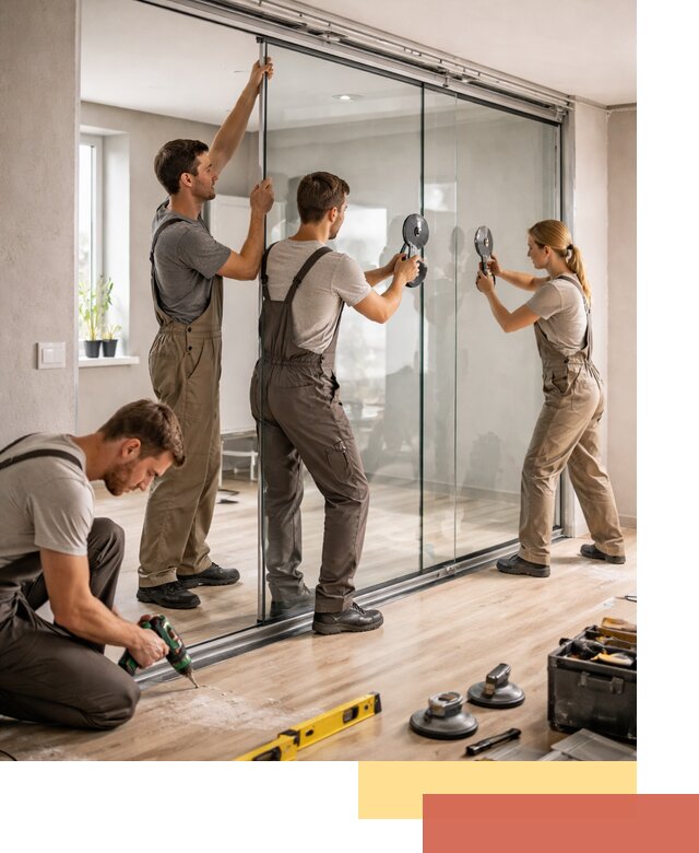 Изготовление стеклянных перегородок на заказ в Дагестанских Огнях