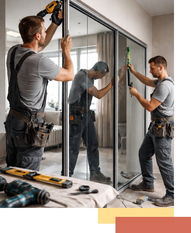 Каркасные стеклянные перегородки под ключ в Дагестанских Огнях