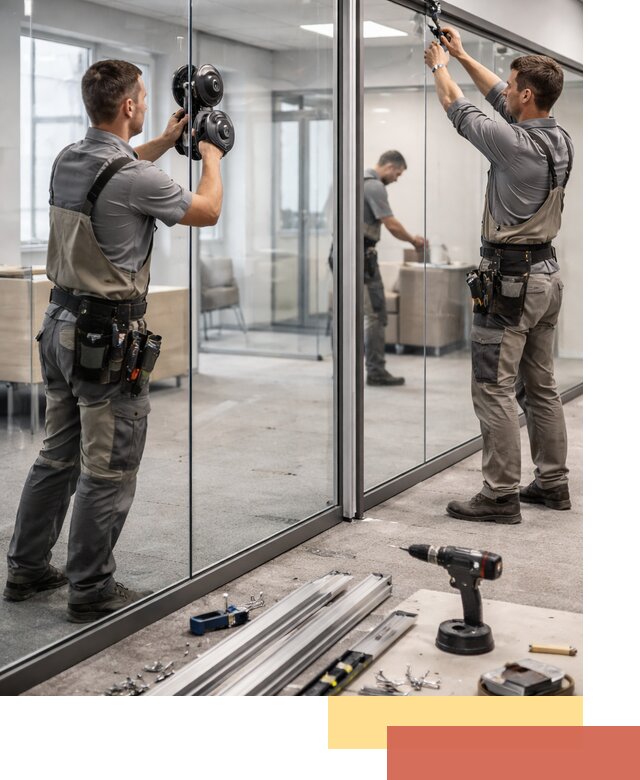 Стеклянные офисные перегородки под ключ в Дагестанских Огнях