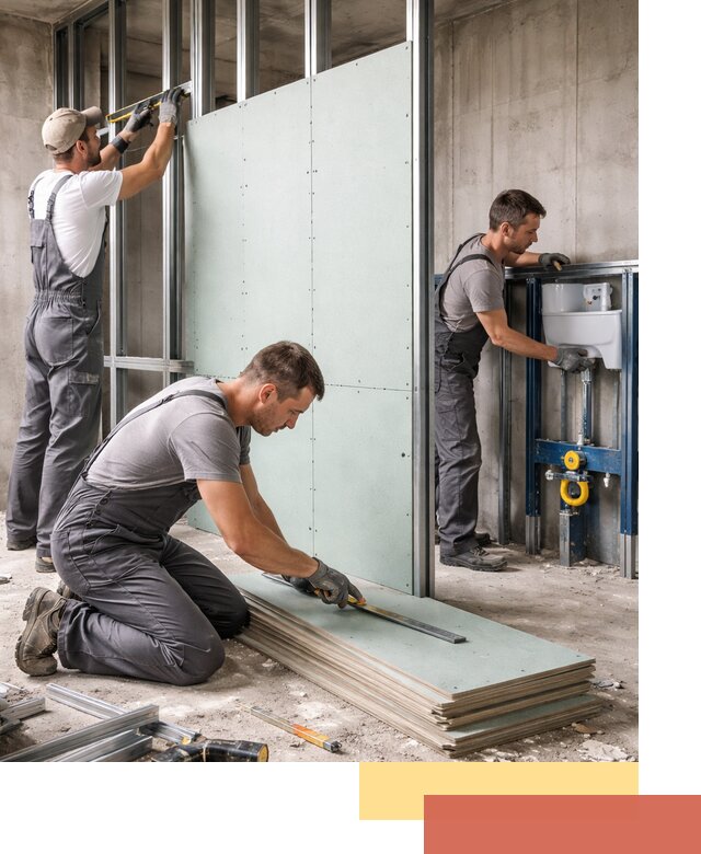 Монтаж и ремонт сантехнических перегородок в Дагестанских Огнях