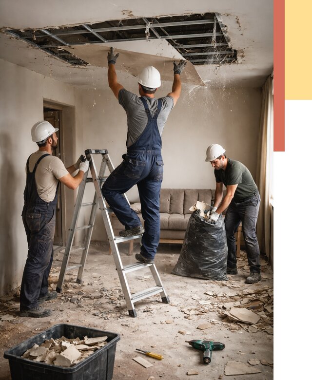 Демонтаж гипсокартонного потолка в Дагестанских Огнях от 434 руб. за м2 — ОТДЕЛОЧНИК-Дгс