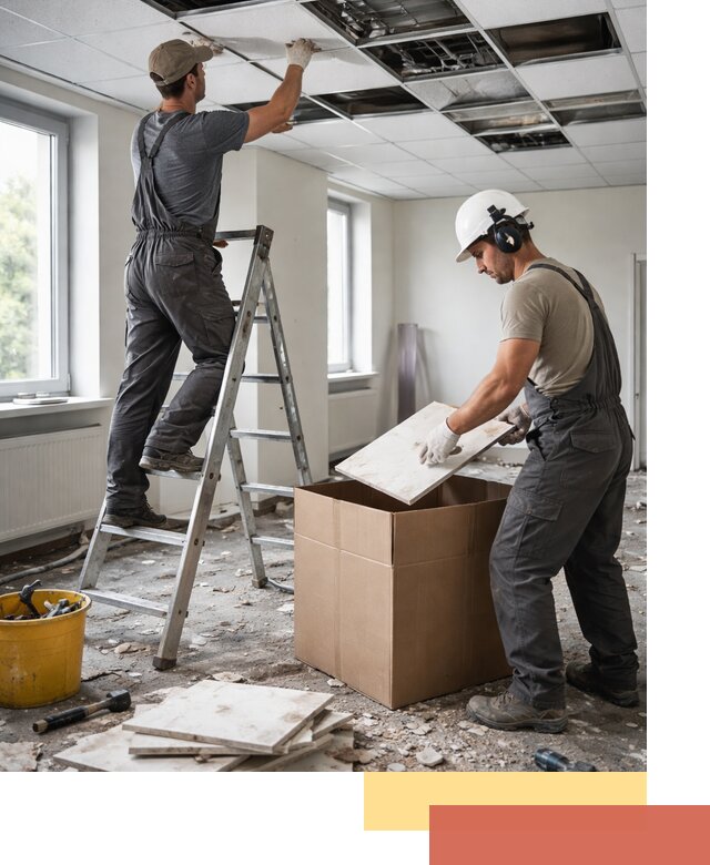 Демонтаж потолочной плитки в Дагестанских Огнях быстро и аккуратно