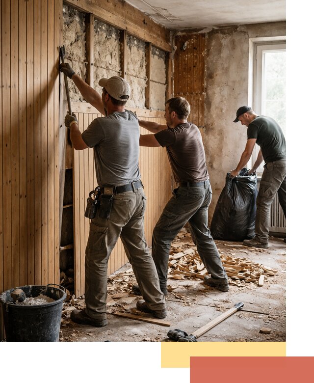 Демонтаж вагонки и вывоз материалов в Дагестанских Огнях