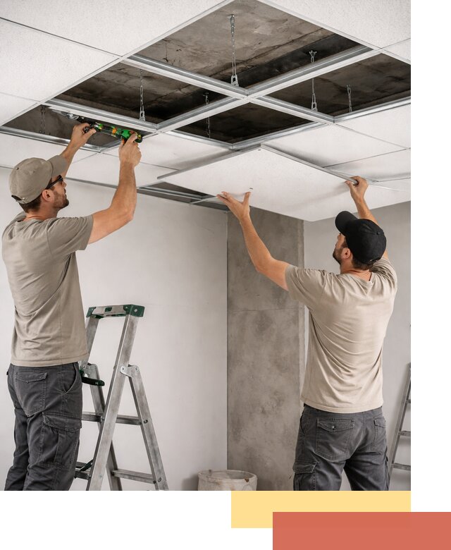 Монтаж потолка Армстронг под ключ в Дагестанских Огнях