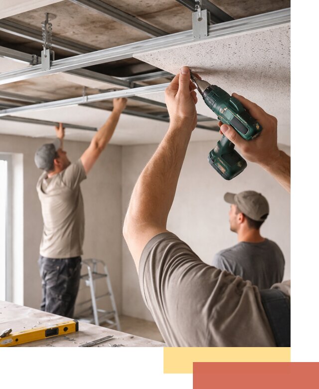 Монтаж акустического потолка в Дагестанских Огнях под ключ