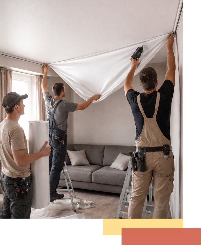 Монтаж сатинового натяжного потолка в Дагестанских Огнях качественно и быстро