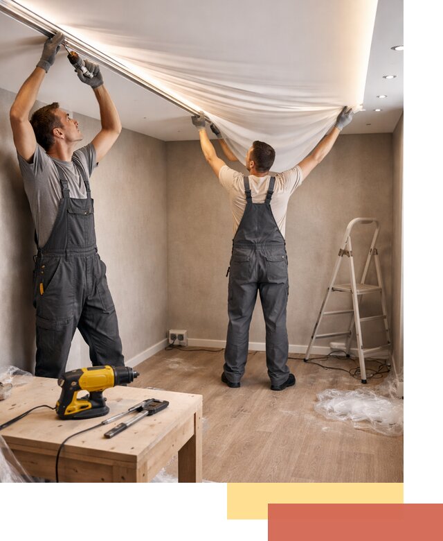 Монтаж натяжного потолка с подсветкой в Дагестанских Огнях цена и сроки