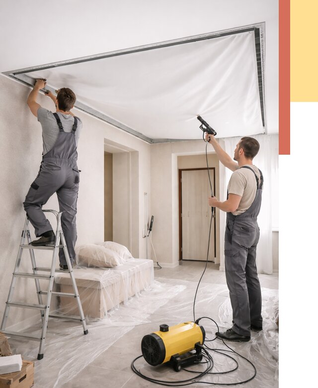 Монтаж натяжного потолка в прихожей в Дагестанских Огнях от 2736 руб. под ключ | ОТДЕЛОЧНИК-Дгс