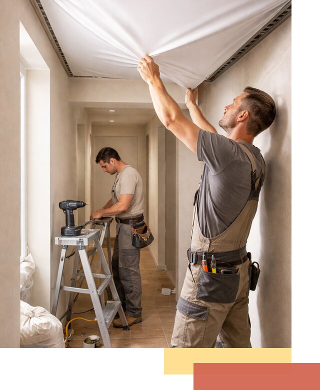 Монтаж натяжного потолка в прихожей в Дагестанских Огнях