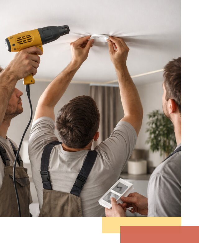 Ремонт прокола полотна натяжного потолка в Дагестанских Огнях