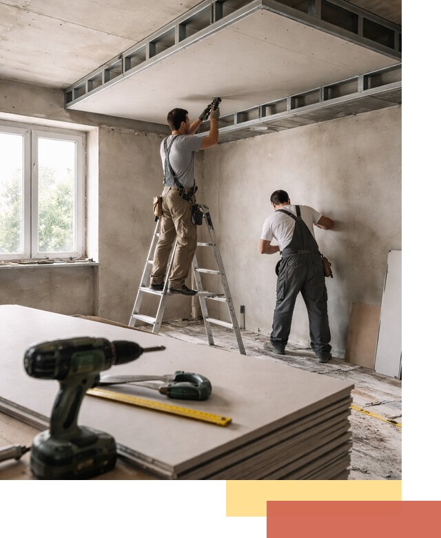 Двухуровневый потолок из гипсокартона в Дагестанских Огнях